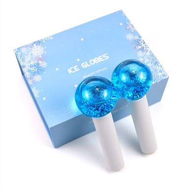 2pcs透明な青いキラキラ氷球球卸売