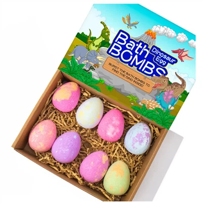 驚きのおもちゃが入った恐竜のお風呂の爆弾